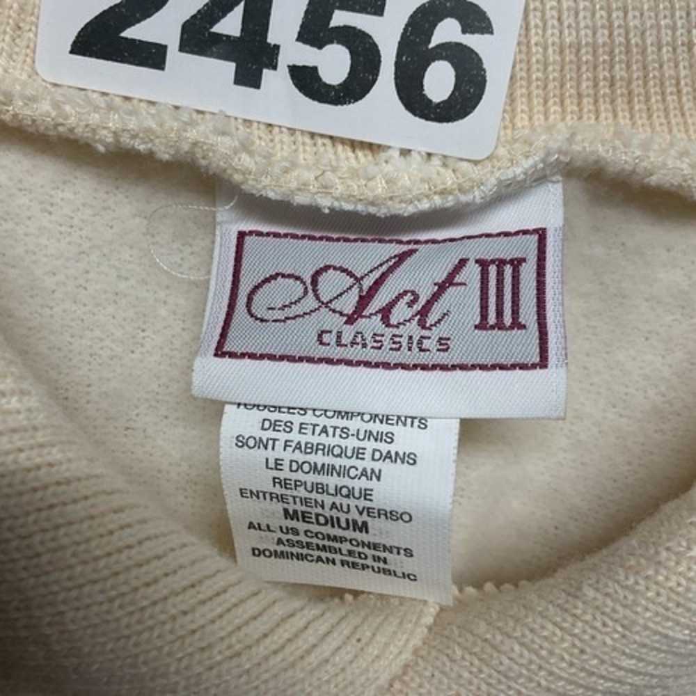 VTG Act III Classics 4 Seasons Bear Peter Pan Collar Sweatshirt Pullover Women M - Picture 2 of 8